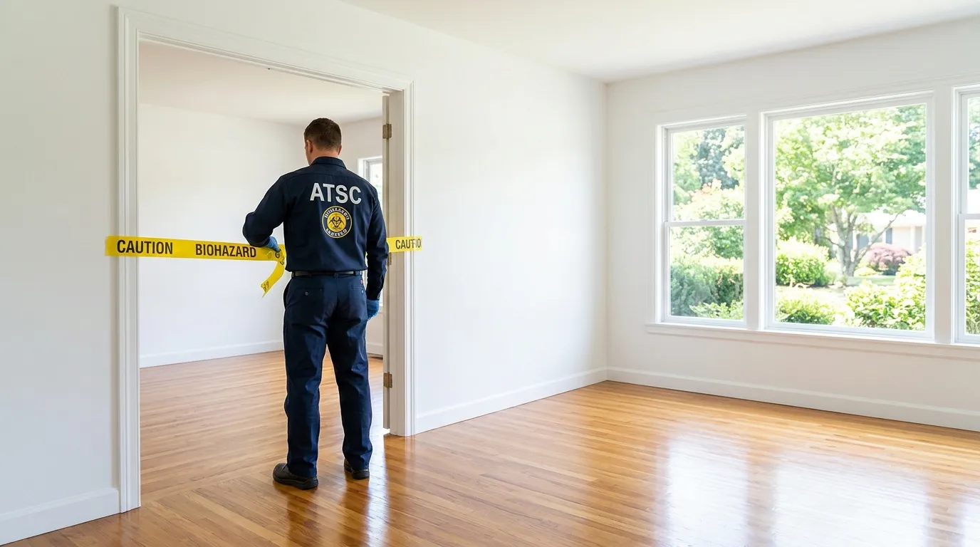 Certified biohazard cleanup crew performing Crime Scene Cleanup in Wickliffe